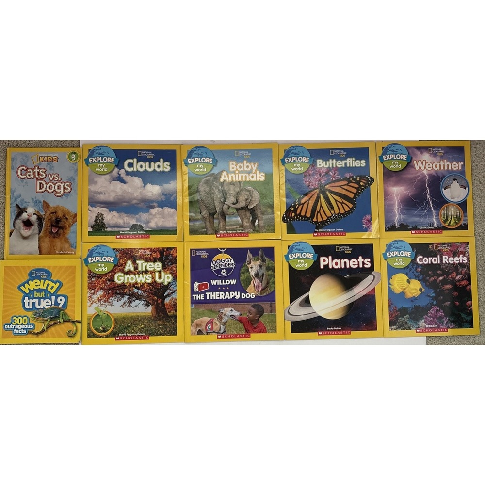 National Geographic Kids Lot of 10 Books Science Homeschool Readers Animals Bird